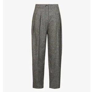 ME+EM Gray Pleated Trousers